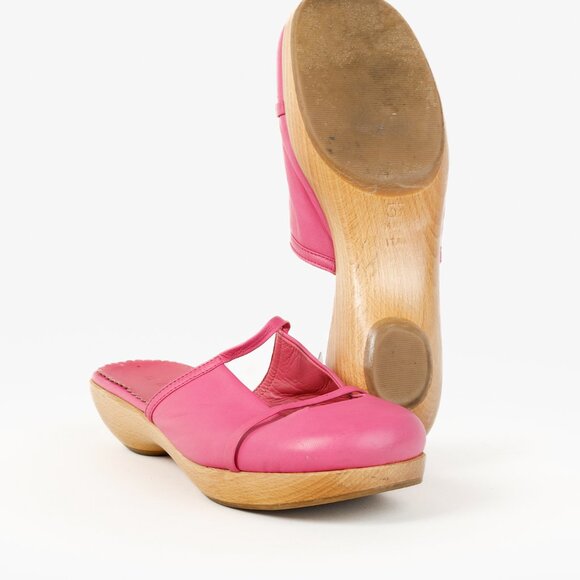 Marni Fuchsia Leather Clog - Picture 4 of 9